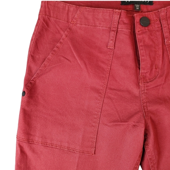 Sanctuary Womens Burgundy Mid Rise Bootcut Pants Size 26 - Picture 11 of 16